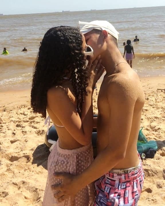 Nossa primeira vez Na praia Juntos 😍