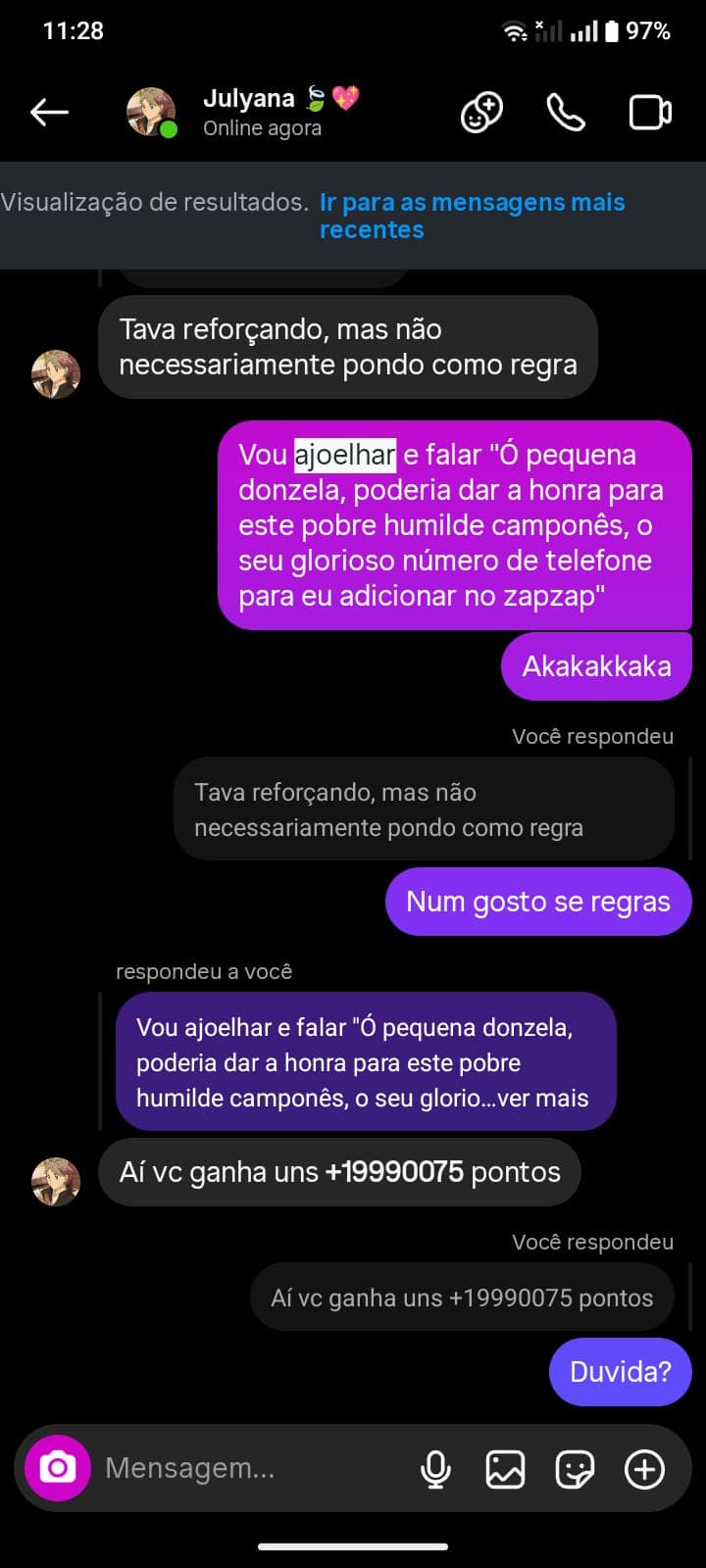O pedido