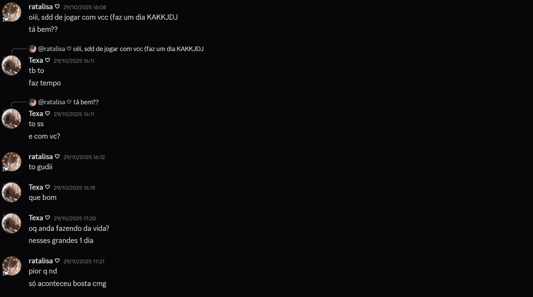 Começo das conversas