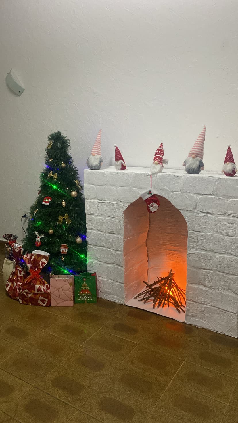 Nossa primeira árvore e lareira