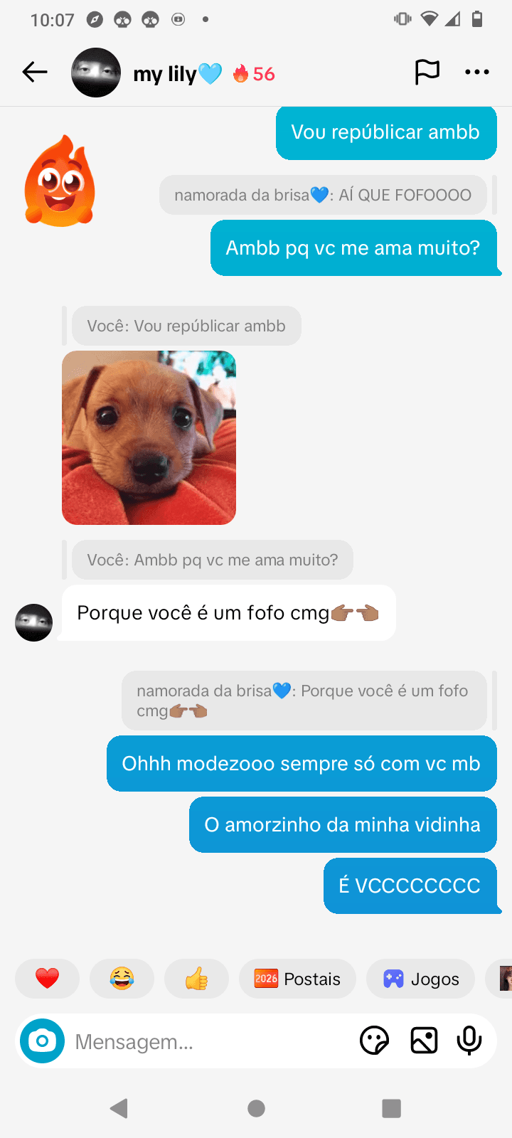 A primeira vez que vc disse que sou fofo