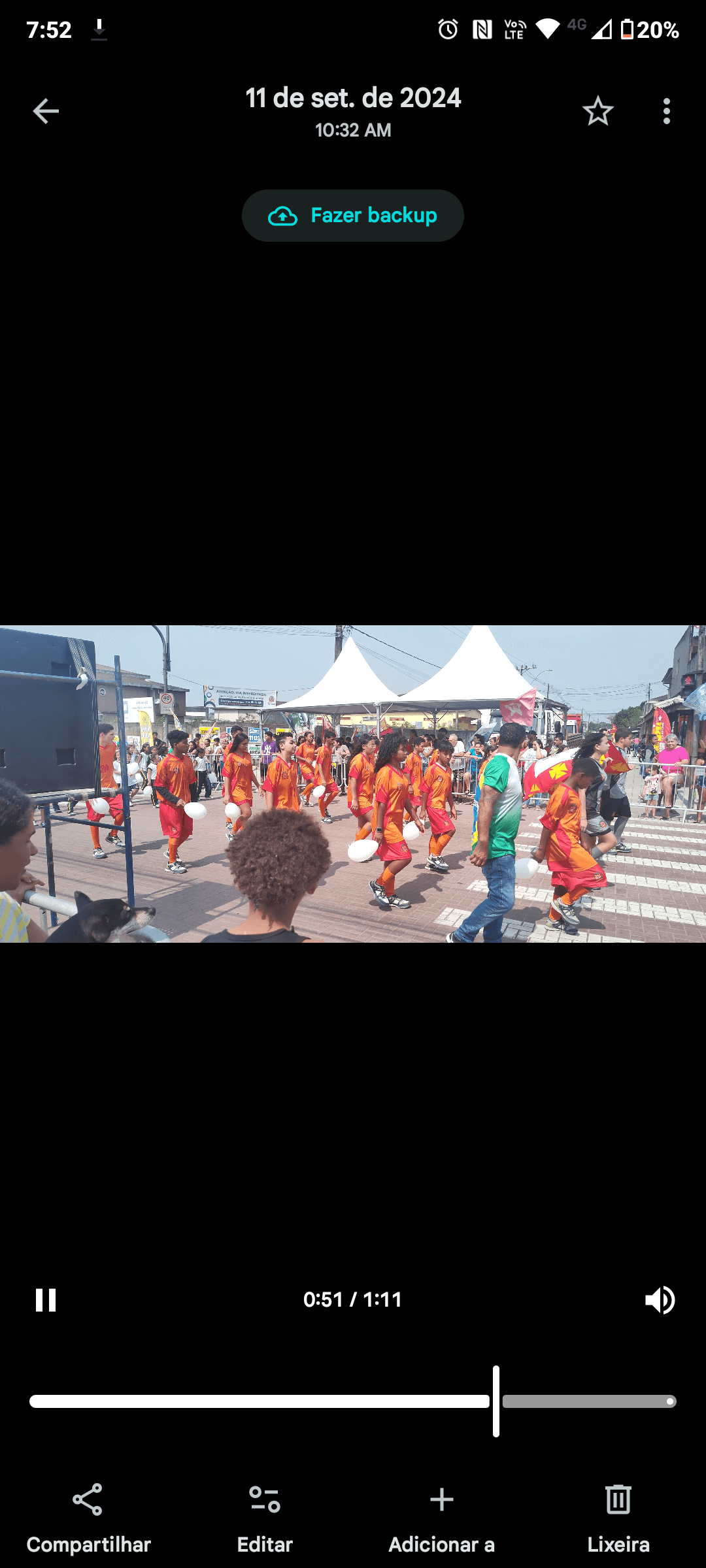 O dia da sua macha da escola