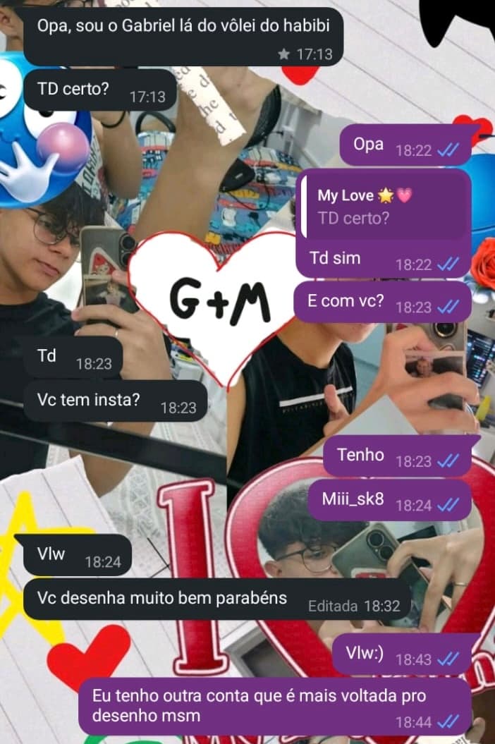 Nossa primeira conversa juntos <3