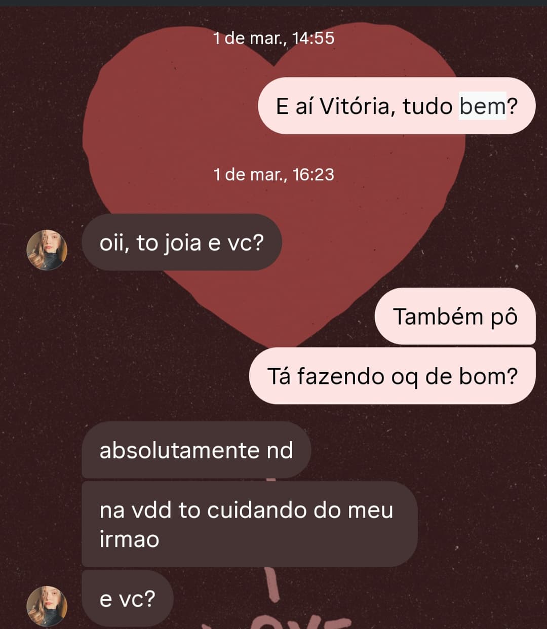 Primeira troca de mensagens