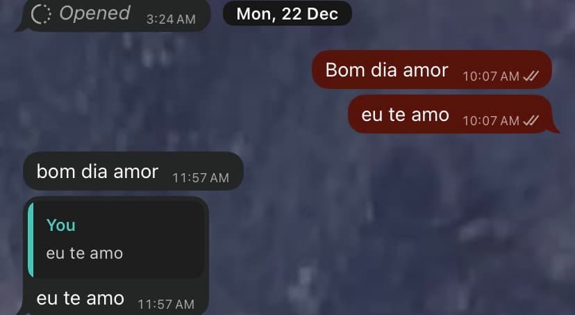Primeiro “eu te amo”