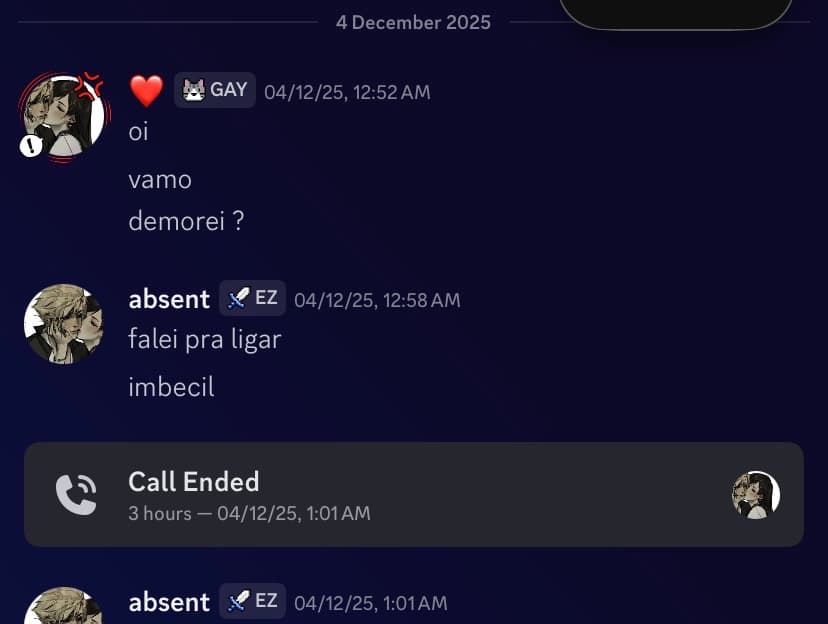 “Primeira vez” que ficamos em call privada