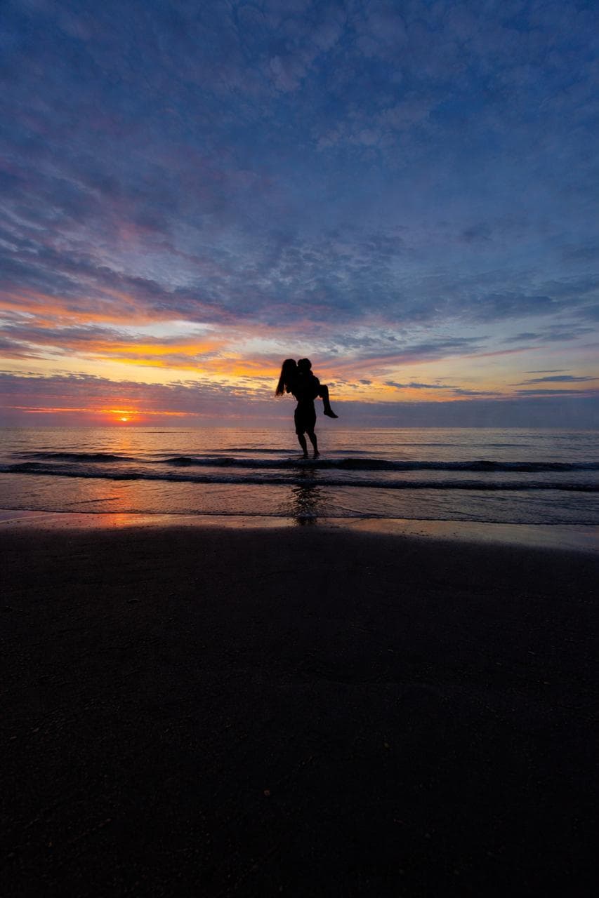 O melhor por do sol foi ao teu lado